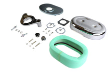 Retro Oval Air Cleaner Assembly Chrome