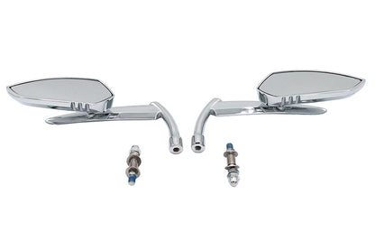 Teardrop Apache Style Mirror Set Billet Chrome