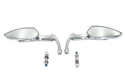 Teardrop Apache Style Mirror Set Billet Chrome