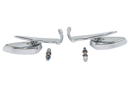 Teardrop Apache Style Mirror Set Billet Chrome