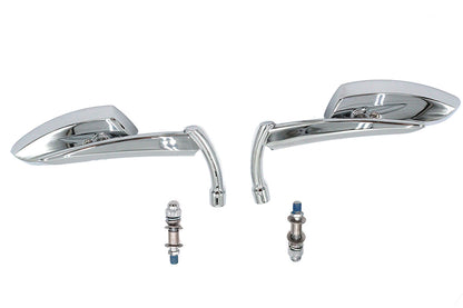 Teardrop Apache Style Mirror Set Billet Chrome