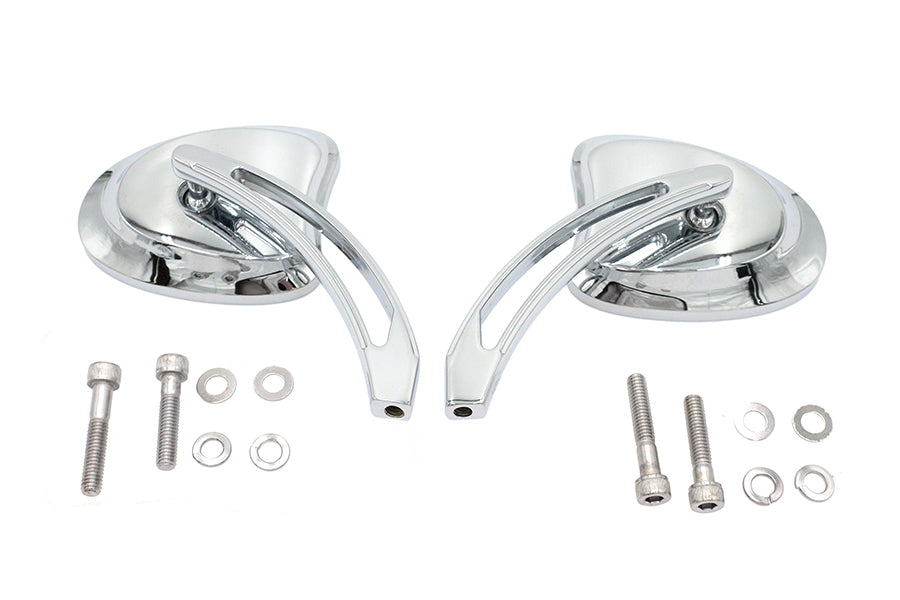 Mini Tapered Mirror Set with Long Slotted Stem