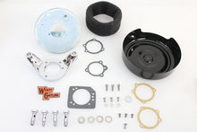 8 Round Air Cleaner Assembly Black