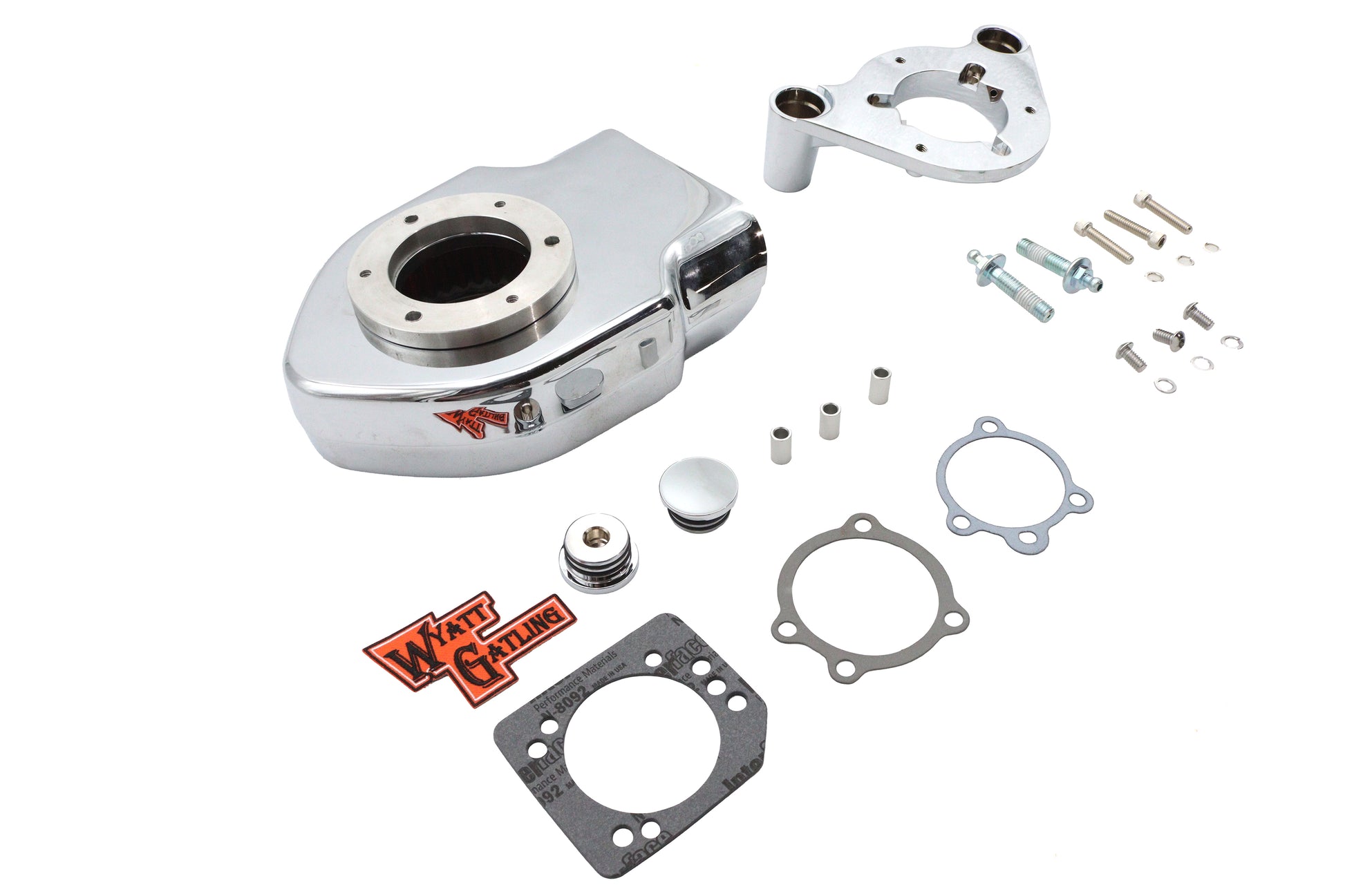 Wyatt Gatling V-Charger Air Cleaner Kit Chrome