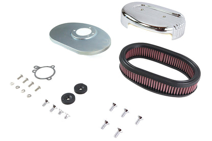 Shorty Oval Air Cleaner Kit Chrome