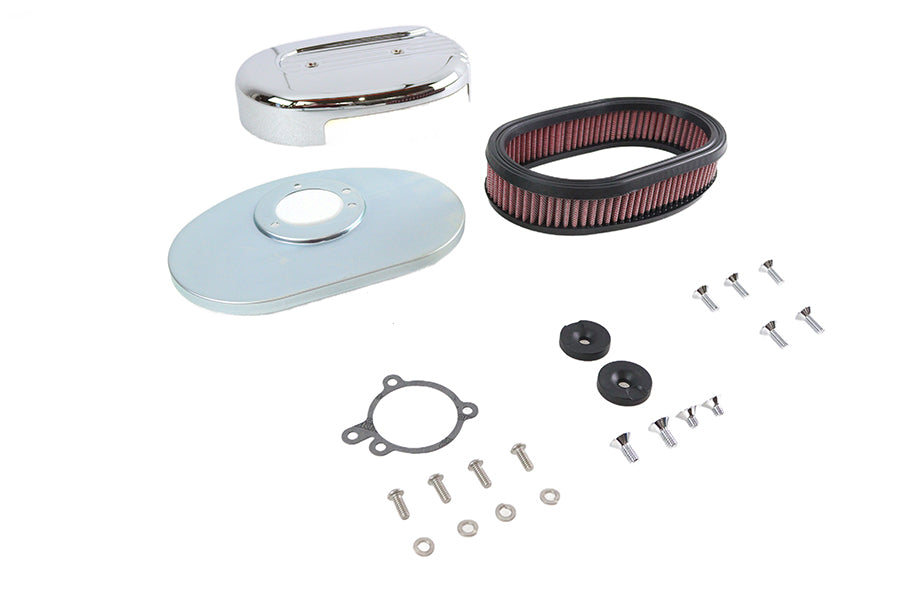 Shorty Oval Air Cleaner Kit Chrome