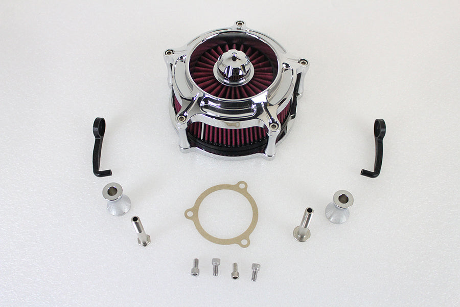 Chrome Exposed Filter Air Cleaner Kit