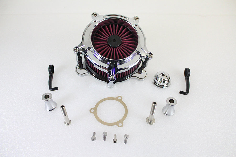 Chrome Exposed Filter Air Cleaner Kit