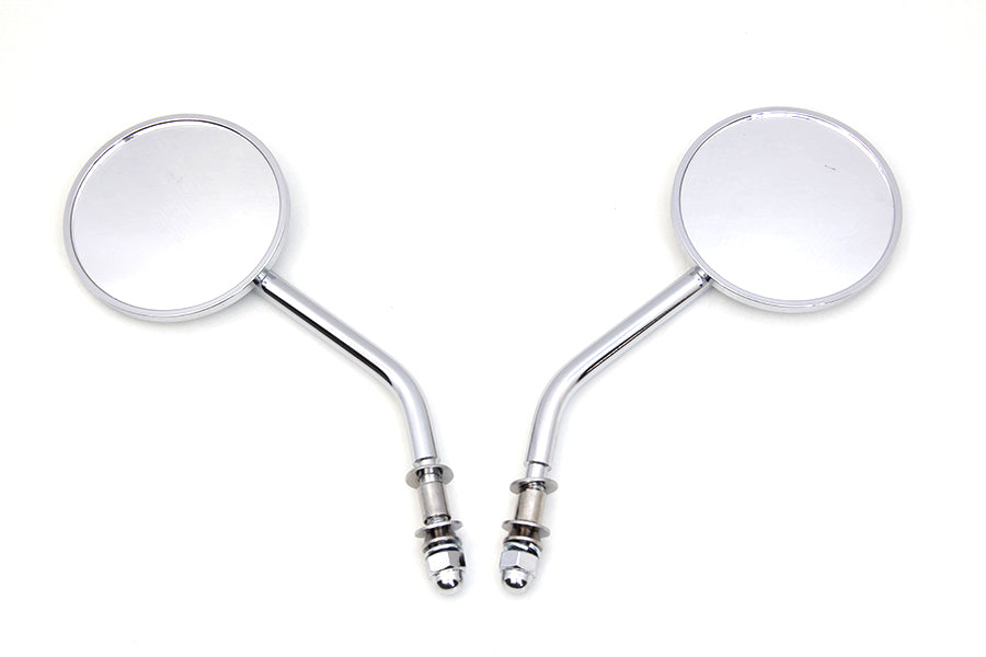 Mini Round Mirror Set Chrome