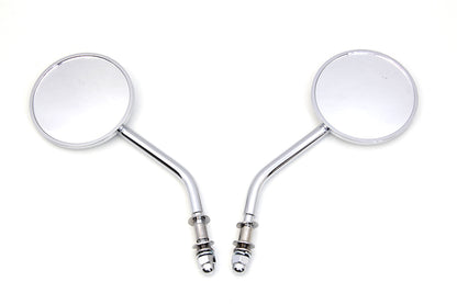 Mini Round Mirror Set Chrome
