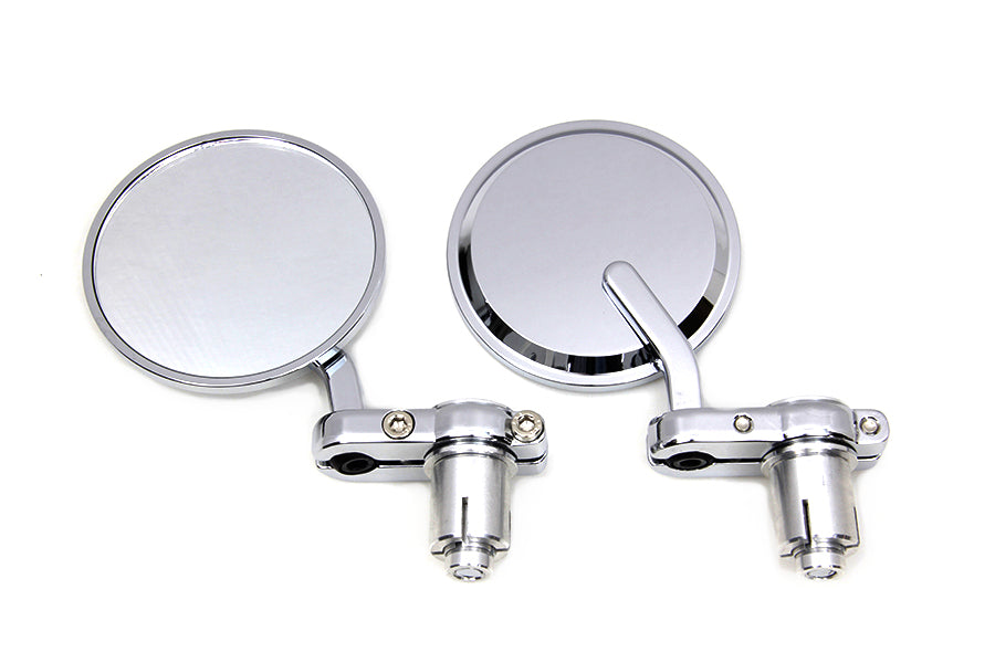 Cafe Style Mirror Set Chrome