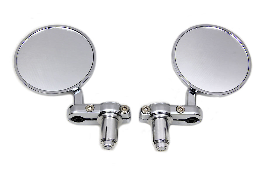 Cafe Style Mirror Set Chrome