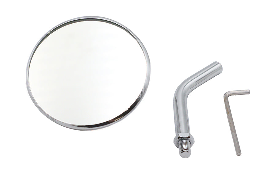 3 Round Mini Mirror Top Triple Tree Mount Chrome