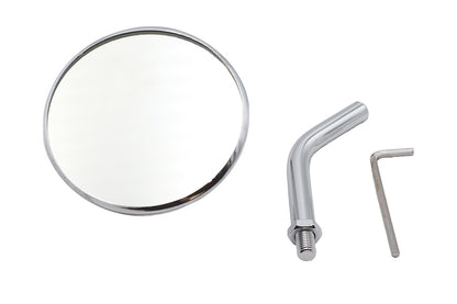 3 Round Mini Mirror Top Triple Tree Mount Chrome