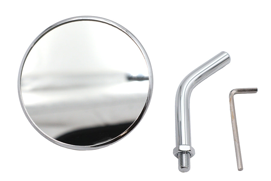 3 Round Mini Mirror Top Triple Tree Mount Chrome