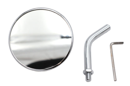 3 Round Mini Mirror Top Triple Tree Mount Chrome