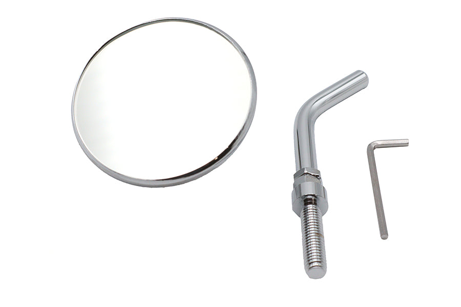 3 Round Mini Mirror Top Triple Tree Mount Chrome