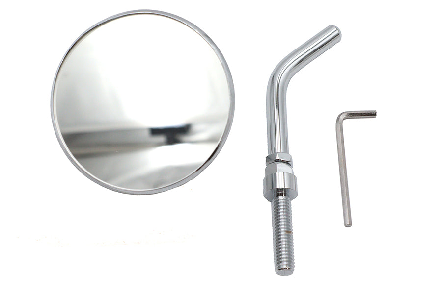 3 Round Mini Mirror Top Triple Tree Mount Chrome