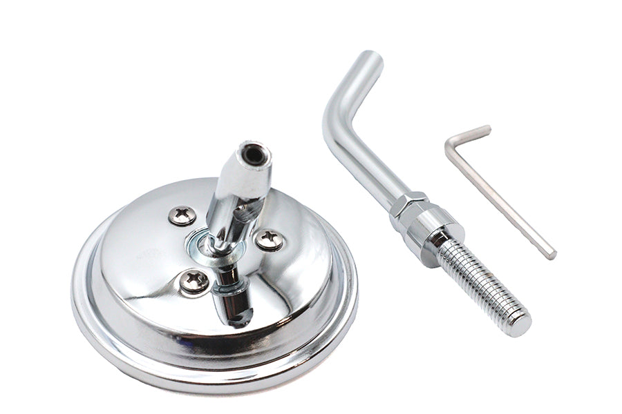 3 Round Mini Mirror Top Triple Tree Mount Chrome