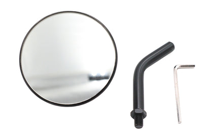 3 Round Mini Mirror Top Triple Tree Mount Black