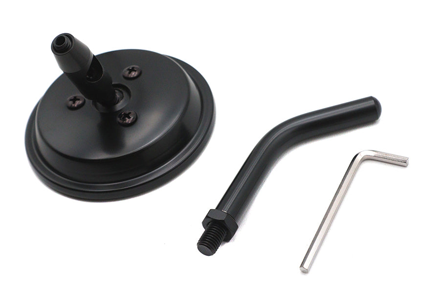 3 Round Mini Mirror Top Triple Tree Mount Black