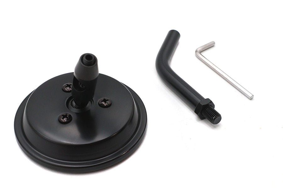 3 Round Mini Mirror Top Triple Tree Mount Black