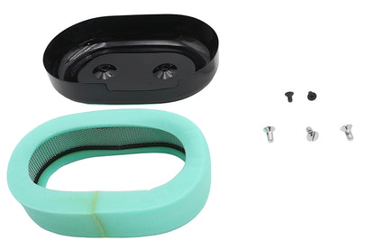 M8 Oval Air Cleaner Cover Kit Black