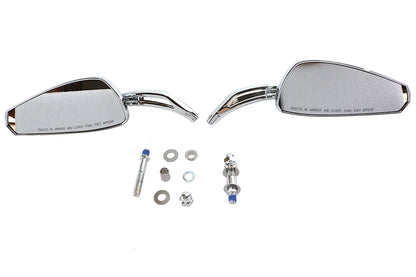 Wyatt Gatling Teardrop Mirror Set Chrome