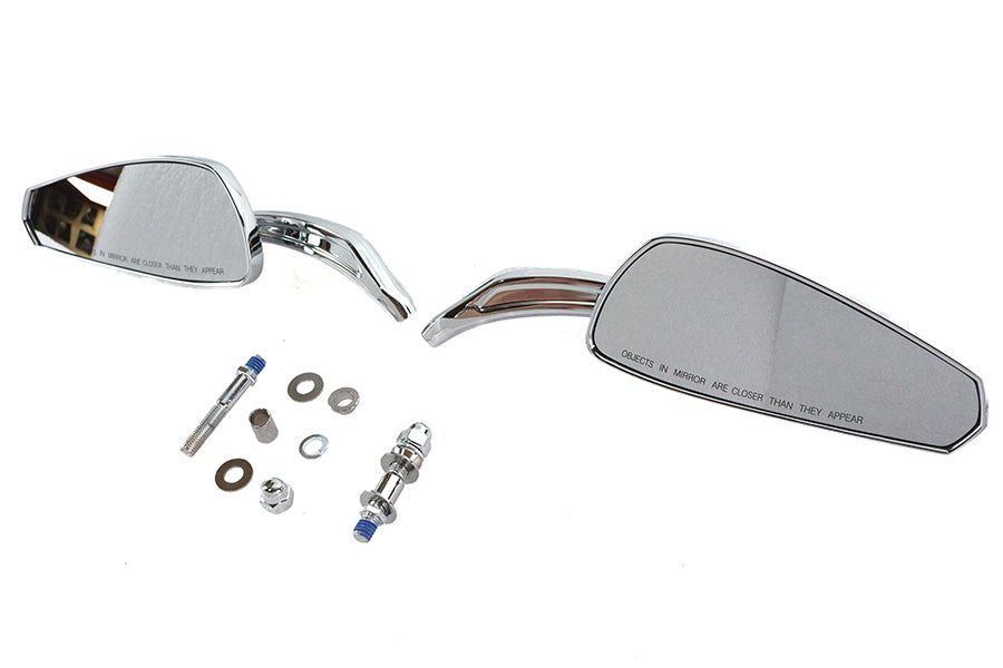 Wyatt Gatling Teardrop Mirror Set Chrome