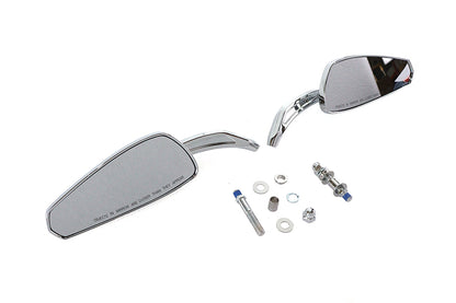 Wyatt Gatling Teardrop Mirror Set Chrome