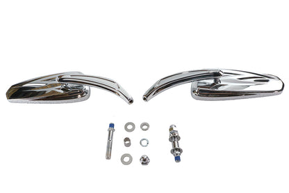 Wyatt Gatling Teardrop Mirror Set Chrome