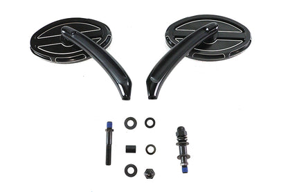 Wyatt Gatling Oblong Mirror Set Black