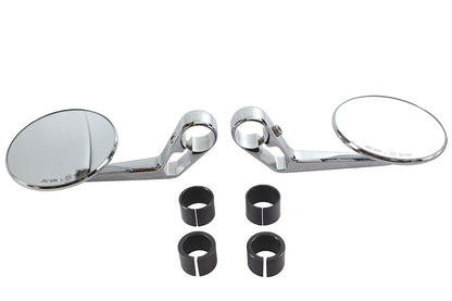 Wyatt Gatling Round Mirror Set Chrome