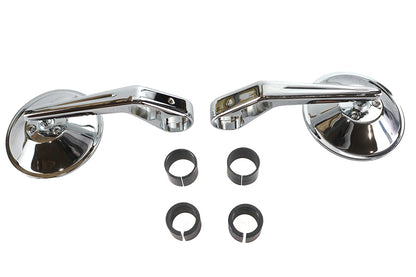 Wyatt Gatling Round Mirror Set Chrome