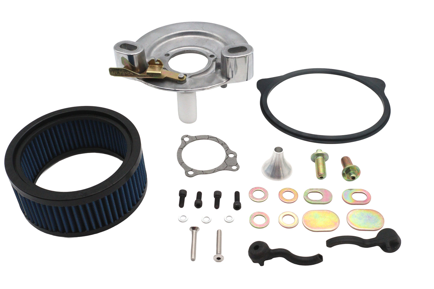 Ultima Free Flow Finned Air Cleaner Kit Polished