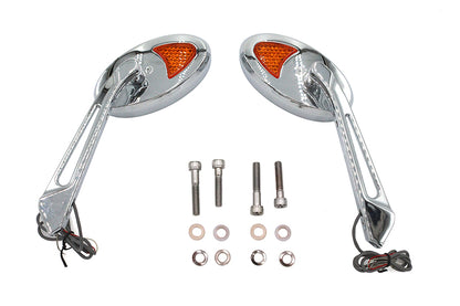 Ellipse Mirror Set with LED Turn Signal