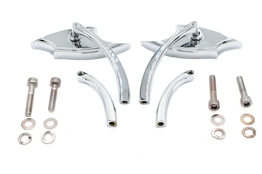 Lucifer Mirror Set Billet with Curve Stem