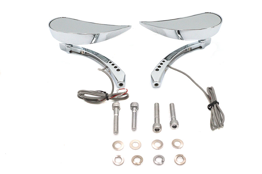 Billet Teardrop Mirror Set