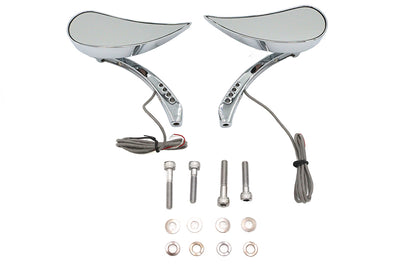 Billet Teardrop Mirror Set