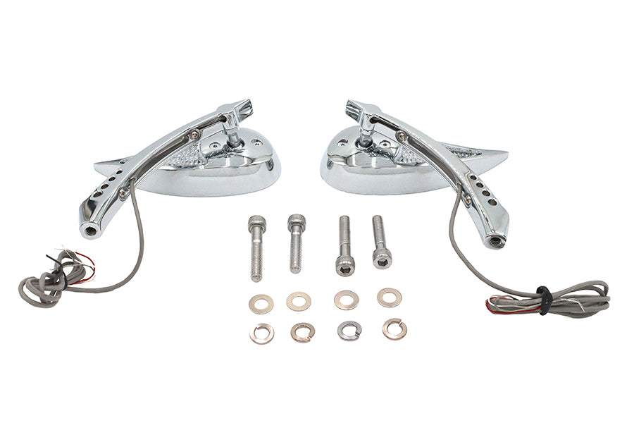 Billet Teardrop Mirror Set