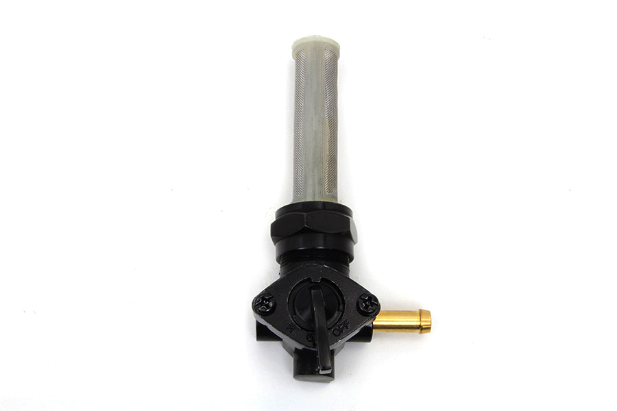 Black Petcock with Right Outlet and Nut