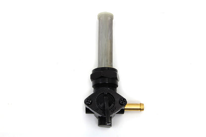 Black Petcock with Right Outlet and Nut