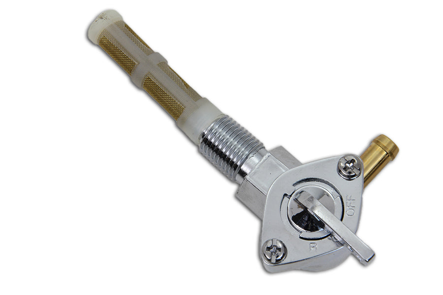 Chrome Petcock with 90° Outlet