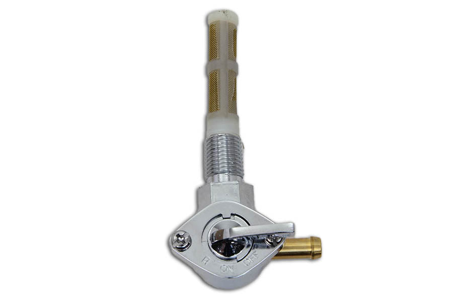 Chrome Petcock with 90° Outlet