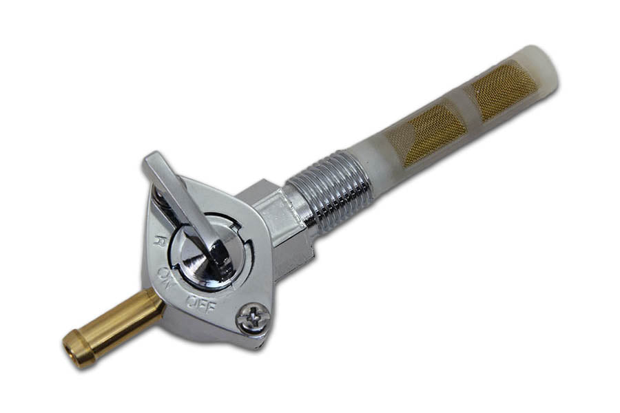 Chrome Petcock with Straight Outlet