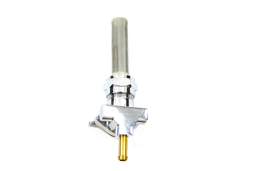 Chrome Petcock with Straight Outlet and Nut