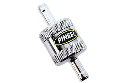 Pingel Inline Fuel Filter Chrome