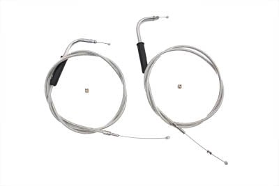 42 Stainless Steel Throttle and Idle Cable Set