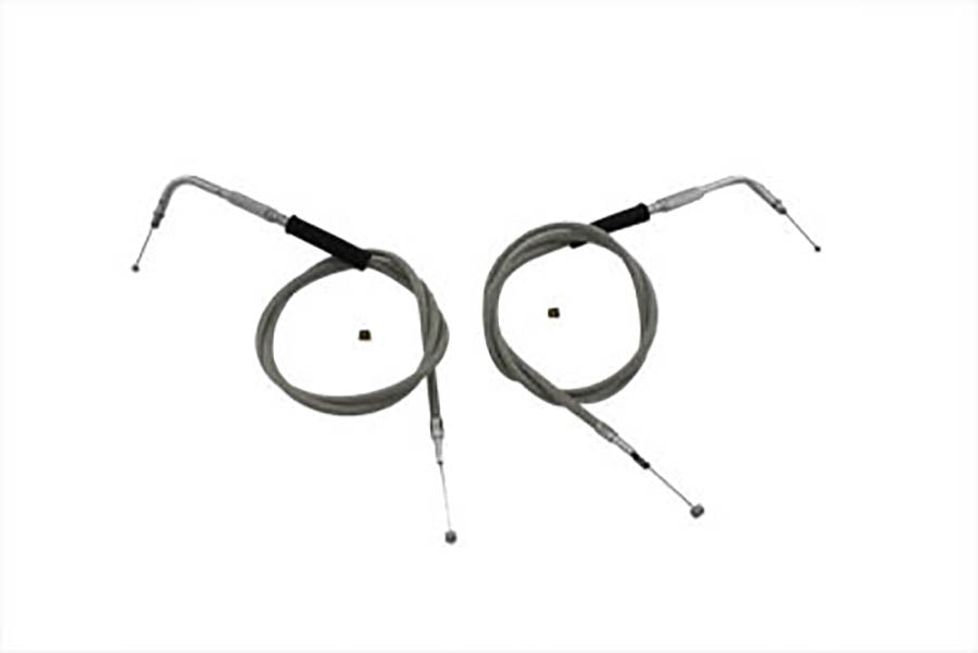 42 Stainless Steel Throttle and Idle Cable Set