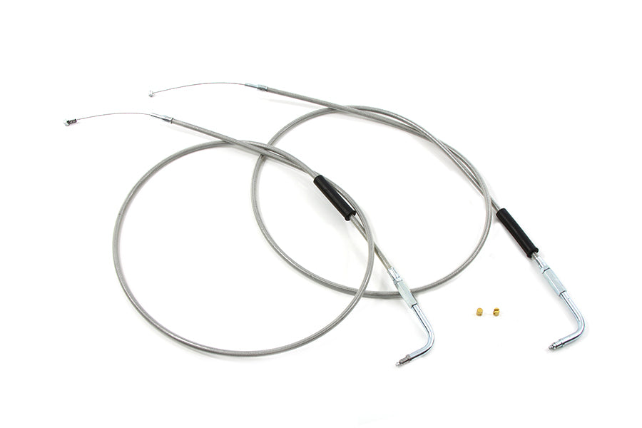 47-1/2 Stainless Steel Throttle and Idle Cable Set